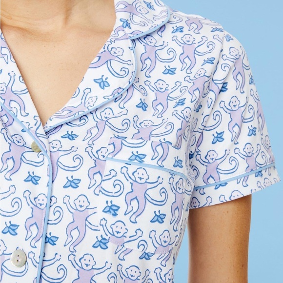 Roller Rabbit Lavender Monkey Polo Pajamas - Picture 1 of 1
